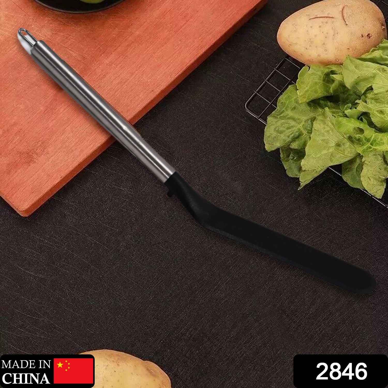 2846 Crepe Spreader and Spatula Kit Pizza Spatula Pancake Turner Scraper Crepe Maker Batter Spreader Nonstick Kitchen Utensils with stainless steel handle DeoDap 2846 Crepe Spreader and Spatula Kit Pizza Spatula Pancake Turner Scraper Crepe Maker Batter Spreader Nonstick Kitchen Utensils with stainless steel handle DeoDap